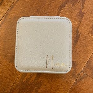 Blue Personalized Travel Jewelry Case
